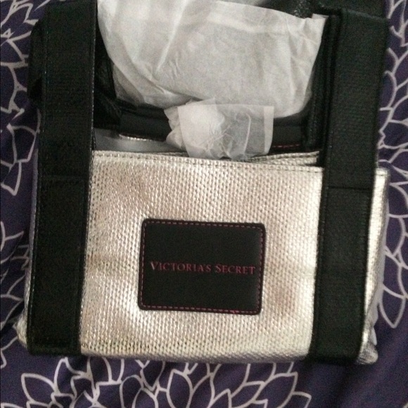 Victoria’s Secret Limited Edition Silver/Black Bag - Picture 2 of 2